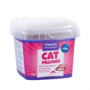 Kissan tyynyn kermainen lohi