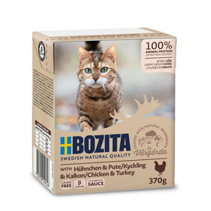 Bozita Katzenstücke in Sauce mit Hähnchen-Truthahn 370g