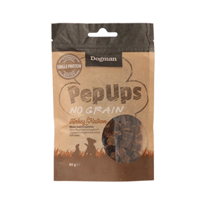 Dogman PepUps No Grain Kalkon Hundgodis 90g