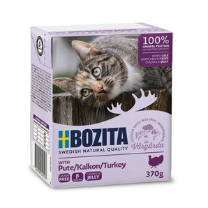 Bozita Katt bitar i gelé med kalkon 370g