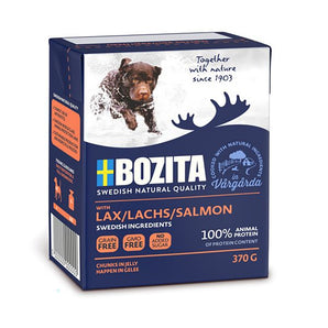 Bozita Hund bitar i gelé med lax 370g