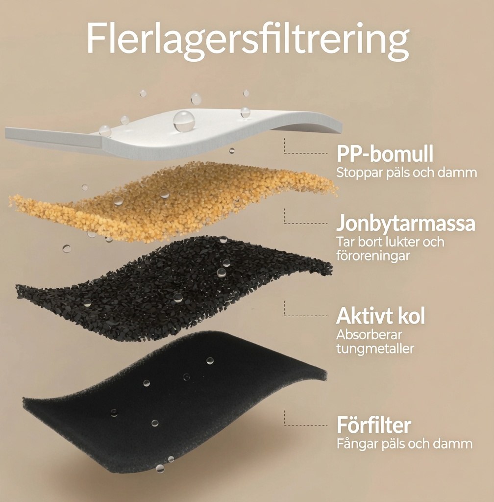 KattKällan 3.0 - Trådlös vattenfontän för katt